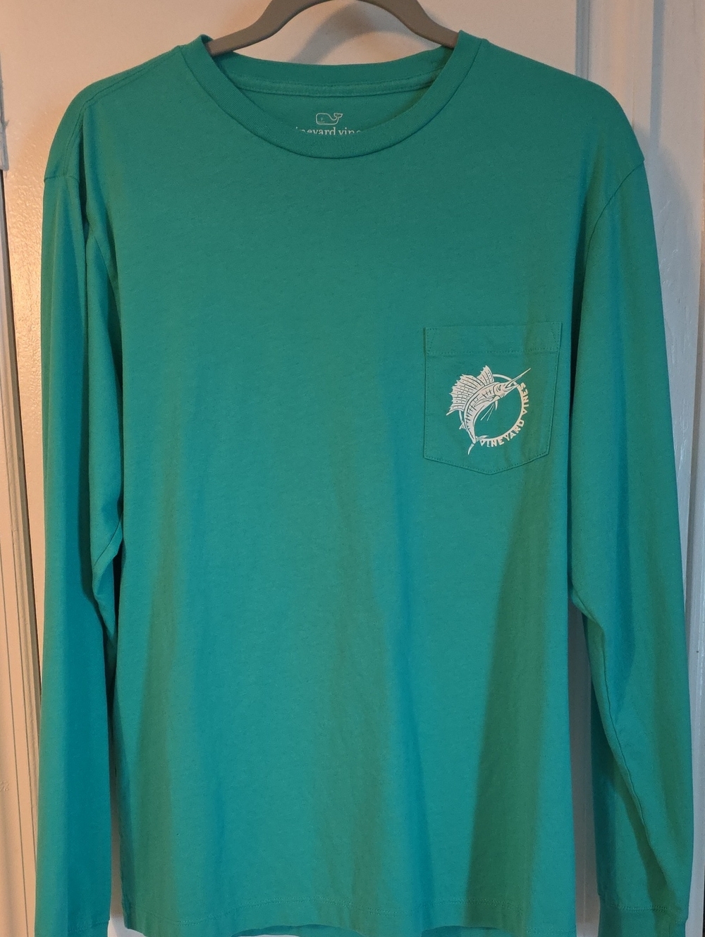 Vineyard Vines Men's NWOT Long-Sleeve Pocket Tee in Teal Green